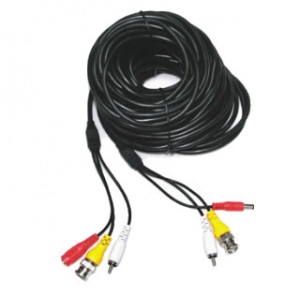 Готов кабел за видеонаблюдение, аудио, BNC, захранване, 20m 